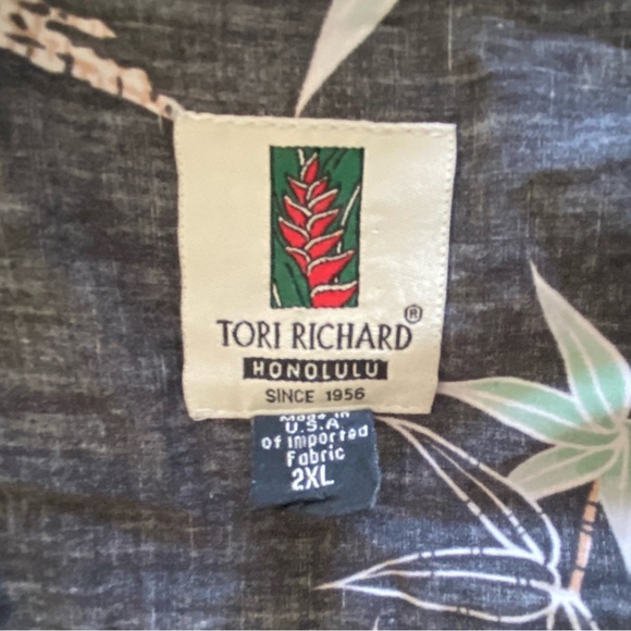 TORI RICHARD Honolulu Aloha Hawaiian Tropical Collared Shirt Men 2XL XXL - Picture 4 of 6